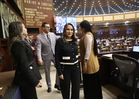 Alexandra Villac�s, durante su posesi�n como vocal suplente del Consejo de la Judicatura, el 24 de septiembre de 2025.