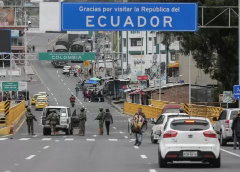 Puente Internacional de Rumichaca, en la frontera entre Colombia y Ecuador, el 8 de febrero de 2025.