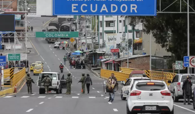 Puente Internacional de Rumichaca, en la frontera entre Colombia y Ecuador, el 8 de febrero de 2025.