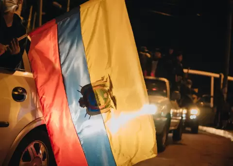 Manifestaci�n en Ecuador.