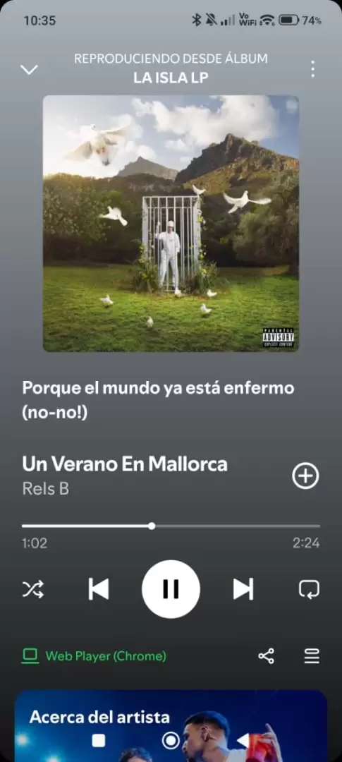 Reproduce una canci�n.