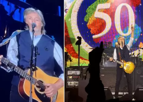 Paul McCartney ofrece un concierto en el aniversario n�mero 50 de Apple.