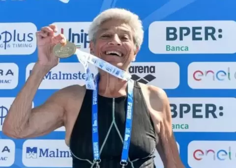 Jane Asher tiene 95 a�os y sigue practicando deportes.