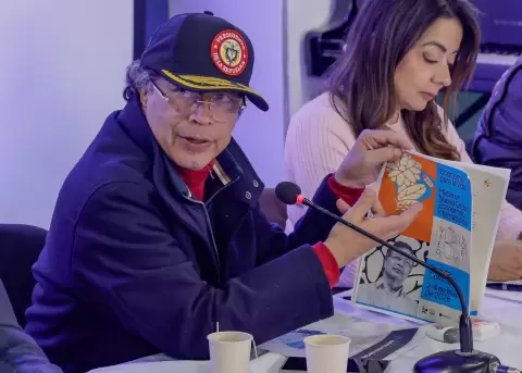 El presidente colombiano, Gustavo Petro, en el consejo de ministros realizado en Ipiales, el 13 de abril de 2026.