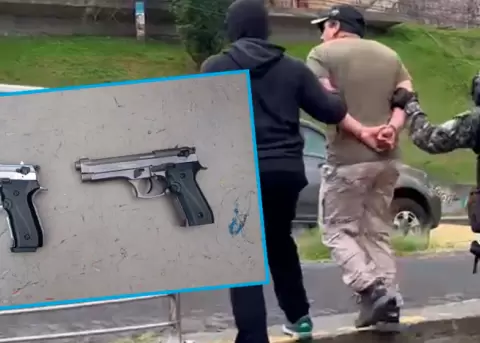 Sospechoso detenido por venta de armas de fuego en Quito.