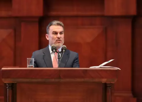 Jos� Serrano en una comparecencia en la Asamblea Nacional el 09 de marzo de 2018.