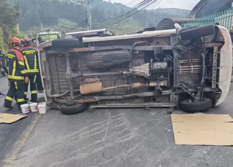 Siniestro de tr�nsito en la Av. Camilo Ponce Enr�quez, v�a a Conocoto, registrado el pasado 29 de mayo del 2026.
