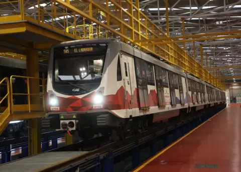 Cochera de las unidades del Metro de Quito.