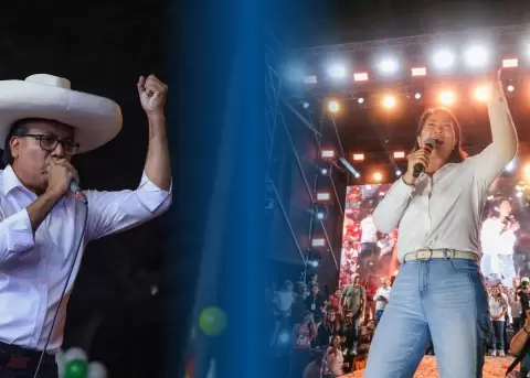 Roberto S�nchez y Keiko Fujimori, candidatos presidenciales de Per�.