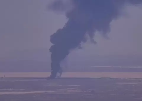 Accidente de un bombardero este lunes 15 de junio de 2026 en California, en EE.UU.