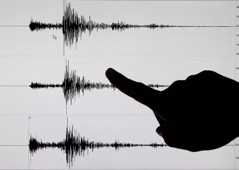 Imagen de archivo de un sism�grafo tras un terremoto