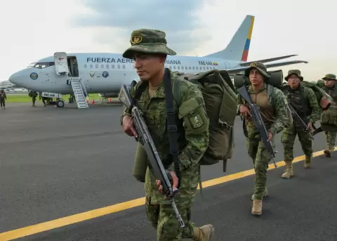 Integrantes del Ej�rcito de Ecuador.