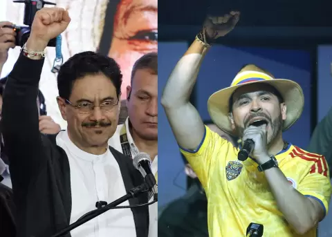 Combo de fotograf�as de archivo de los candidatos a la Presidencia de Colombia, Iv�n Cepeda (i) y Abelardo de la Espriella.