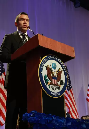 Daniel Noboa, presidente de la Rep�blica.
