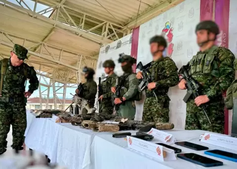 Incautaci�n de armas y explosivos por atentados en el Cauca.