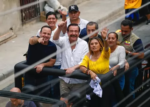 Recorrido pol�tico de figuras del Partido Social Cristiano, entre ellas, Jaime Nebot, presidente vitalicio de la organizaci�n.