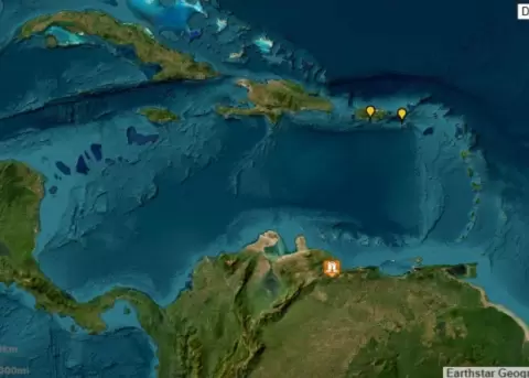 Imagen difundida en la cuenta en Administraci�n Nacional Oce�nica y Atmosf�rica (NOAA, en ingl�s) de una alerta de tsunami para Puerto Rico.