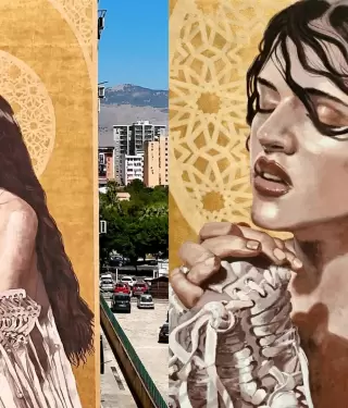 Rosal�a en un mural.