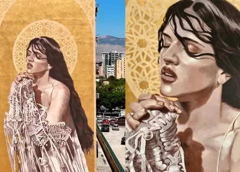 Rosal�a en un mural.