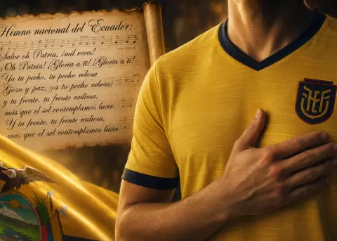 El himno nacional del Ecuador destaca por la conexi�n que hay entre hinchas y jugadores.