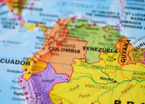 Imagen de un mapa de Am�rica Latina.