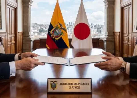 El presidente Daniel Noboa recibi� en el Palacio de Carondelet a representantes de la Federaci�n Empresarial de Jap�n (Keidanren)