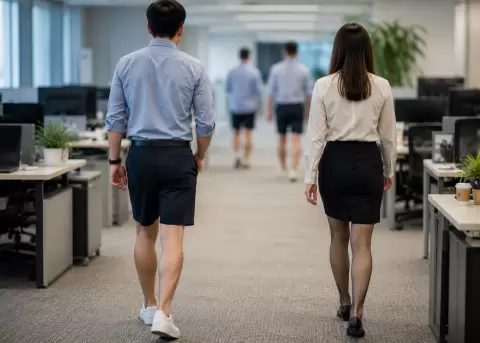 �Shorts en la oficina?. La nueva iniciativa "Tokyo Cool Biz" abre debate en el uso de este tipo de prendas en el trabajo.