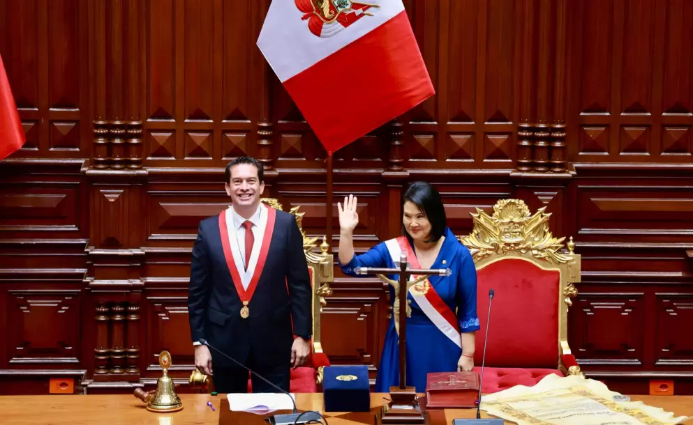 Keiko Fujimori jura como presidenta de Per� para el quinquenio 2026-2031