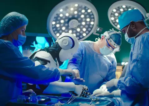 Robots Humanoides operan a un cerdo, un avance entre la tecnolog�a y la medicina.