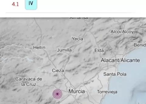 Terremoto de magnitud 4,1 sacude la regi�n de Murcia