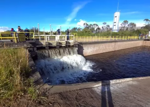 La planta de tratamiento de El Troje, en el sur de Quito.