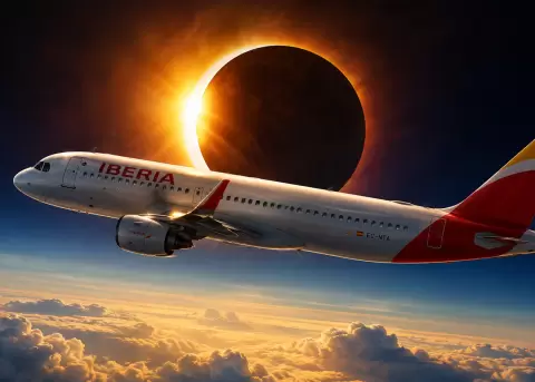 Un vuelo para poder ver el pr�ximo eclipse solar.
