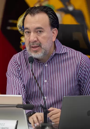 El alcalde de Quito, Pabel Mu�oz, el 4 de agosto de 2026.