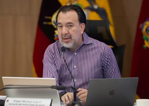 El alcalde de Quito, Pabel Mu�oz, el 4 de agosto de 2026.