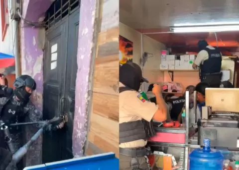 Allanamiento de viviendas y locales durante un operativo en San Roque, en el Centro Hist�rico de Quito.
