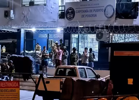 Inmediaciones del Puerto de Posorja, en Guayas, tras el ataque armado del pasado 12 de agosto.