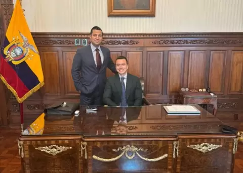 Michele Sensi-Contugi y Daniel Noboa.