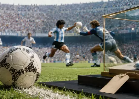 Pelota hist�rica de Maradona fue subastada por millones tras d�cadas.