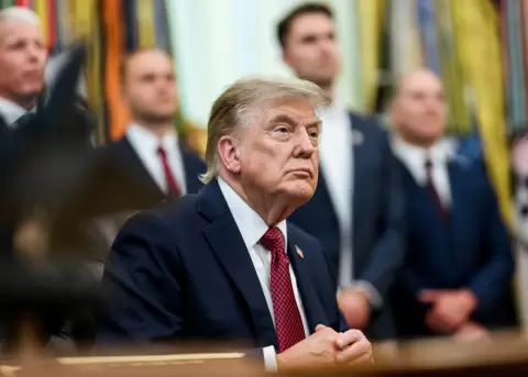 Donald Trump, presidente de Estados Unidos en la Casa Blanca.