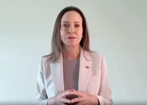 Mar�a Corina Machado, l�der opositora de Venezuela, en un mensaje a la ciudadan�a este 03 de septiembre de 2026.