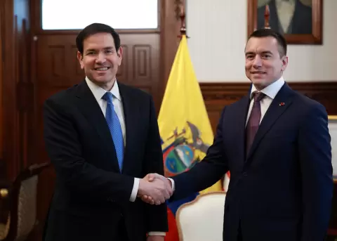 El presidente Daniel Noboa recibi� en Quito al secretario de Estado de Estados Unidos, Marco Rubio, el 4 de septiembre de 2025.