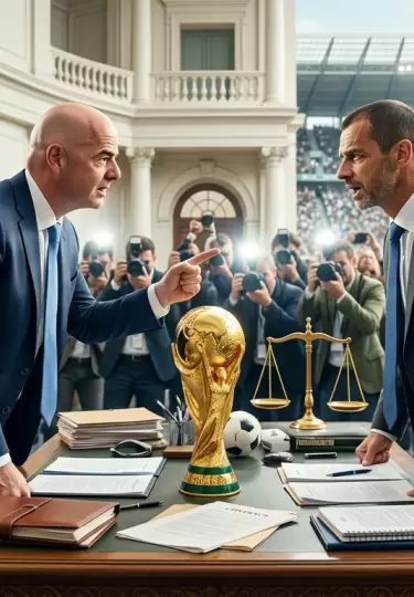 FIFA y UEFA protagonizan una disputa institucional por el futuro del f�tbol mundial.