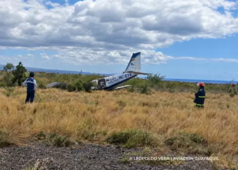 Accidente a�reo en el aeropuerto de Baltra, Gal�pagos.
