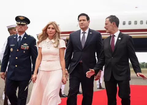 Llegada de Marco Rubio, secretario de Estado de Estados Unidos a Colombia.