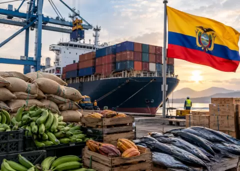Imagen referencial de las exportaciones ecuatorianas.