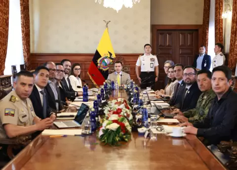 Reuni�n del Cosepe en el Palacio de Carondelet, en Quito, el 10 de septiembre de 2026.
