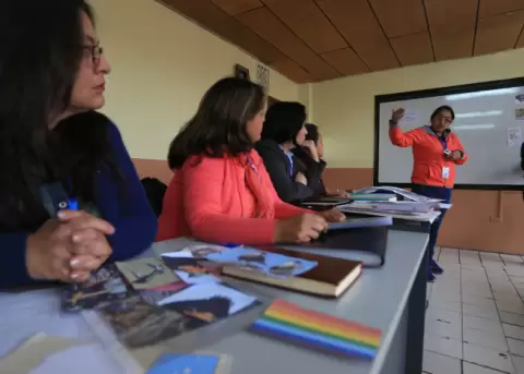 Fotograf�a de archivo de una capacitaci�n del programa Quiero Ser Docente, en 2017.