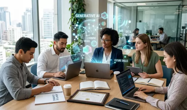 Inteligencia artificial generativa transforma empleos, formaci�n profesional y oportunidades laborales para j�venes trabajadores.