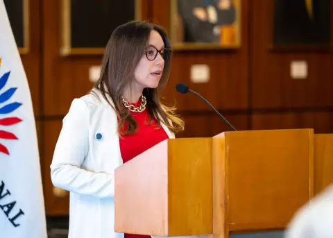 Mishel Mancheno, presidenta de la Asamblea Nacional.
