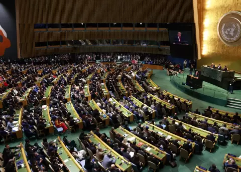Asamblea General de la ONU en Nueva York, Estados Unidos.